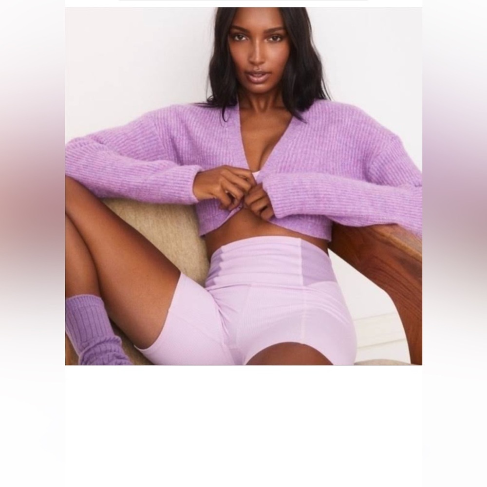 Lover + Friends Purple V-Neck Sweater